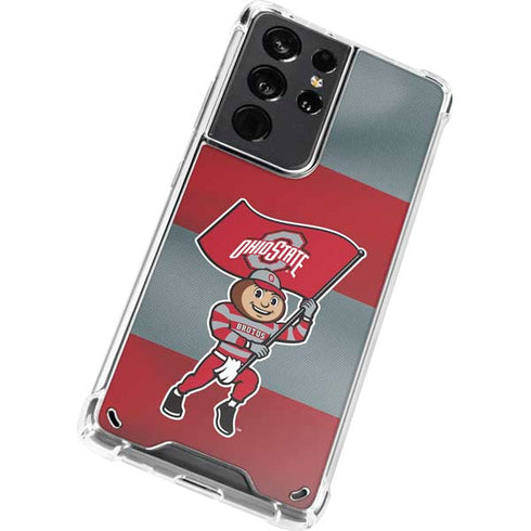 Ohio State University OSU Buckeyes Flag Galaxy S21 Ultra 5G Clear Case